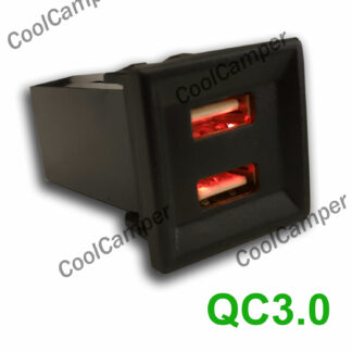 VW Transporter Quick Charger QC3.0 Red